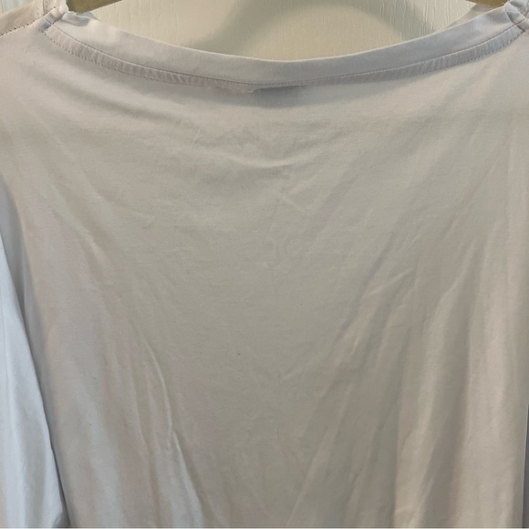 Anthropologie postmark white half sleeve oversized cropped top size small - Picture 8 of 11